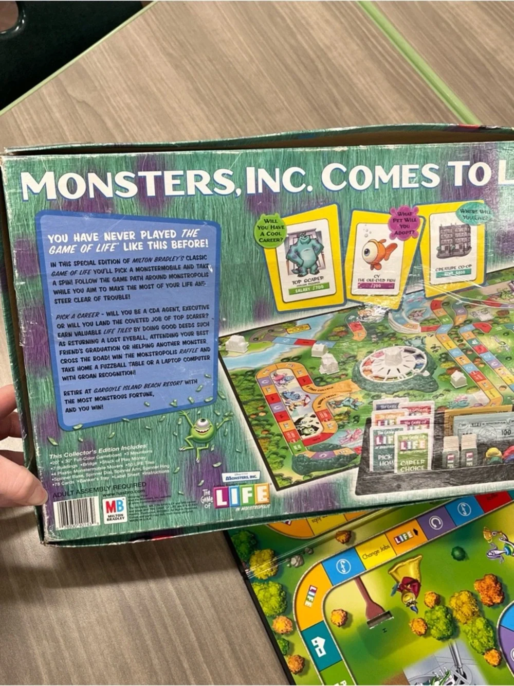 The Game Of Life Monsters Inc. In Monstropolis Replacement Pieces Board Note!!!